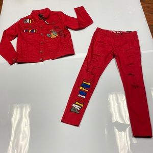 A pair of pants and a size M Jean jacket